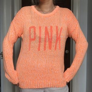 orange knit sweater